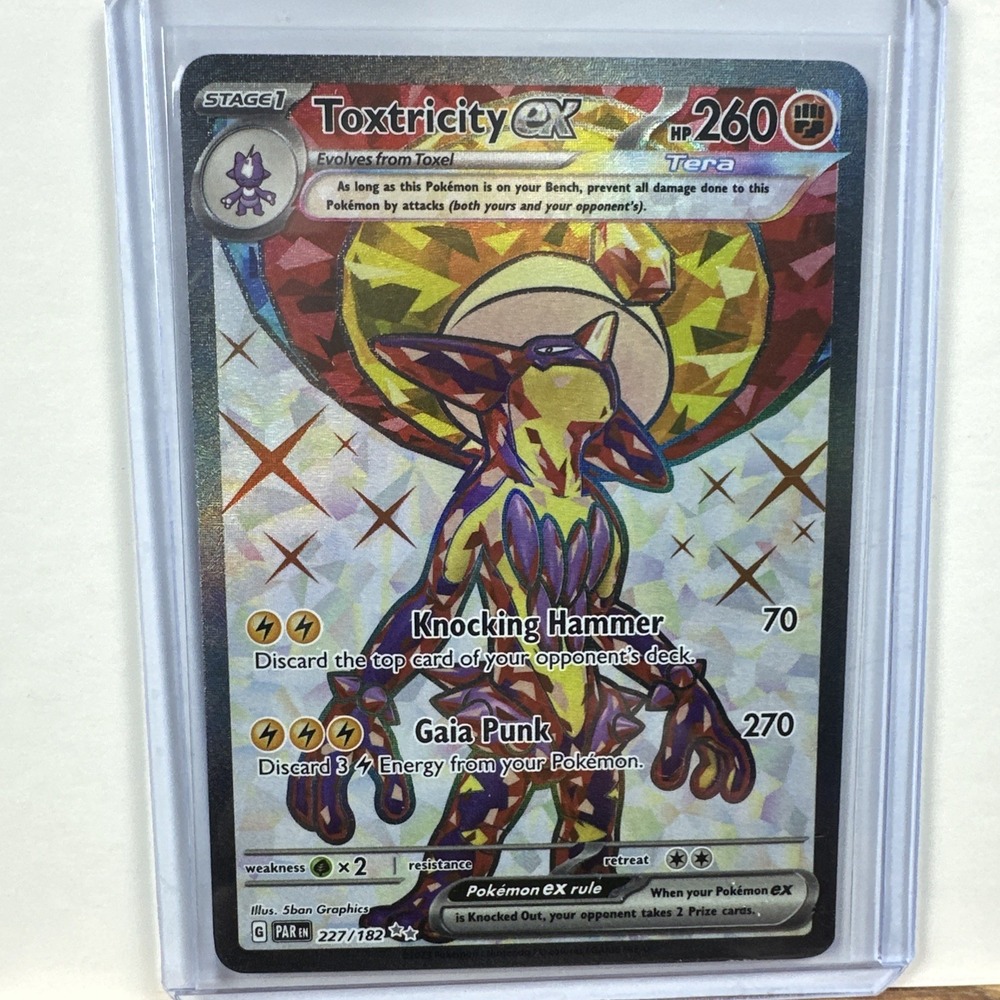 NM Pokemon Paradox Rift Toxtricity EX Ultra Rare Full Art 227 #227/182